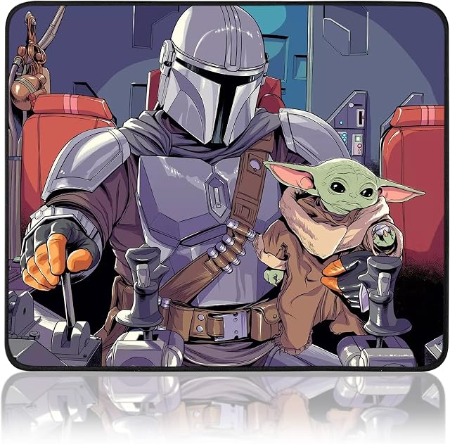 GamingPadsUK XXL Mandalorian Gaming Mouse Pad Mat Extended Professional Large PC Desk Office Accessory - (2 Sizes) (Standard (32cm * 25cm))