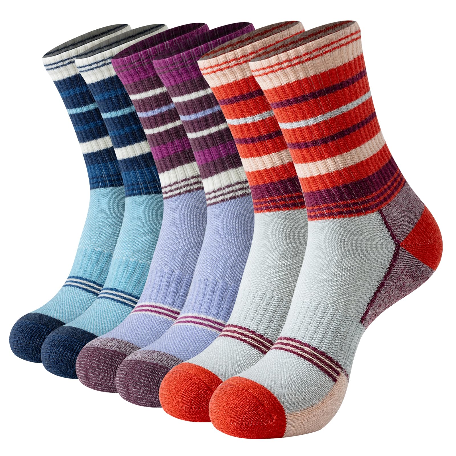 BONANGEL Merino Wandersocken Damen Dicke Socken Thermosocken Warme Merinowolle Trekkingsocken Outdoor Wintersocken Geschenke Wollsocken 3 Paar