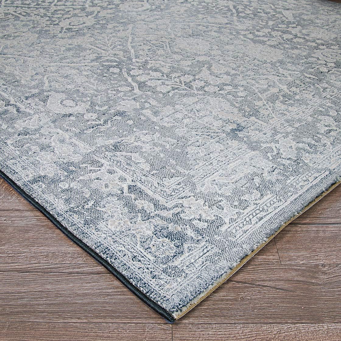 Couristan Marina Lillian Area Rug Slate Blue/Oyster, 6'6" x 9'6"