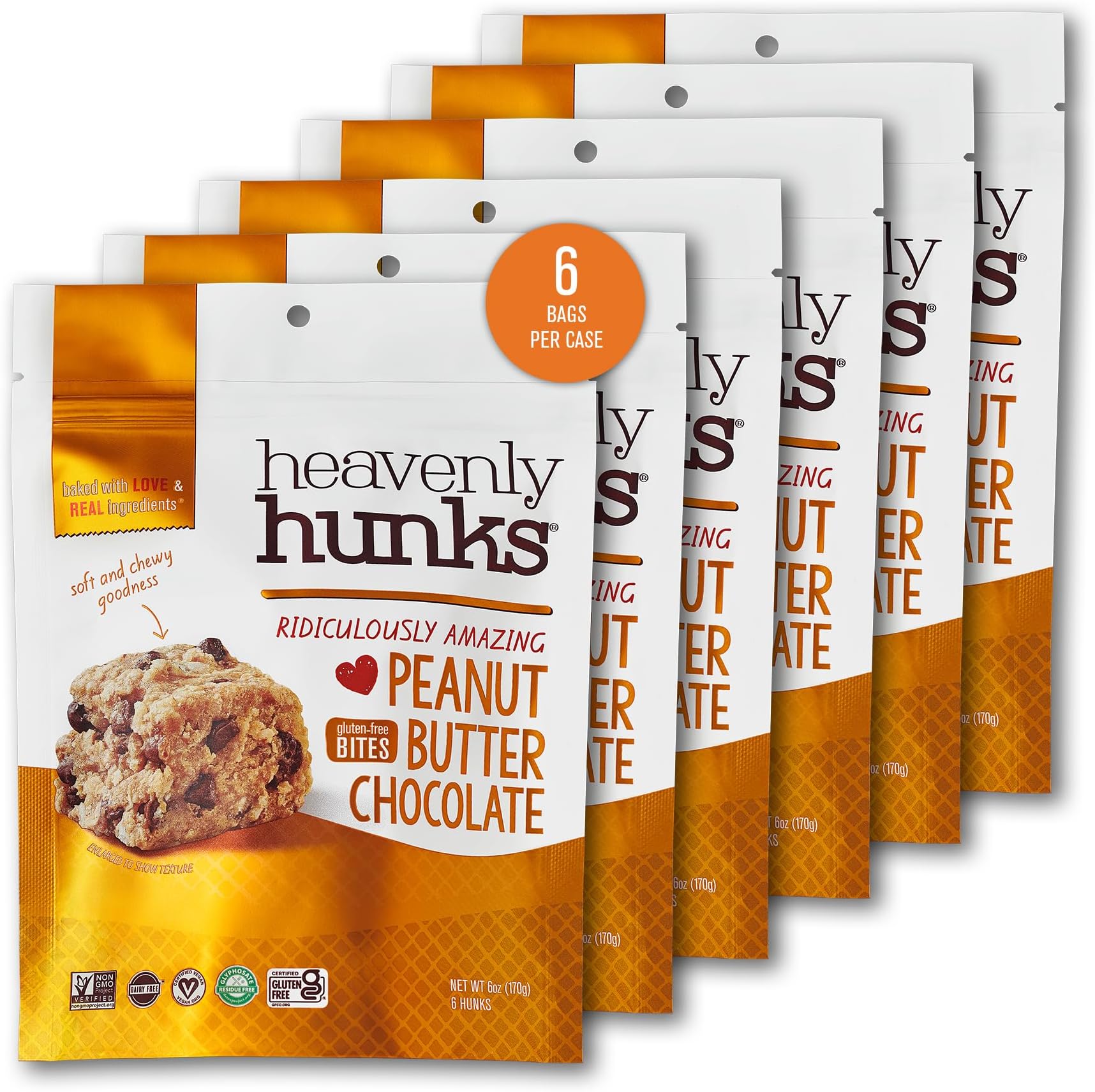 Peanut Butter Chocolate Cookies, 6 Oz (6 Pack)