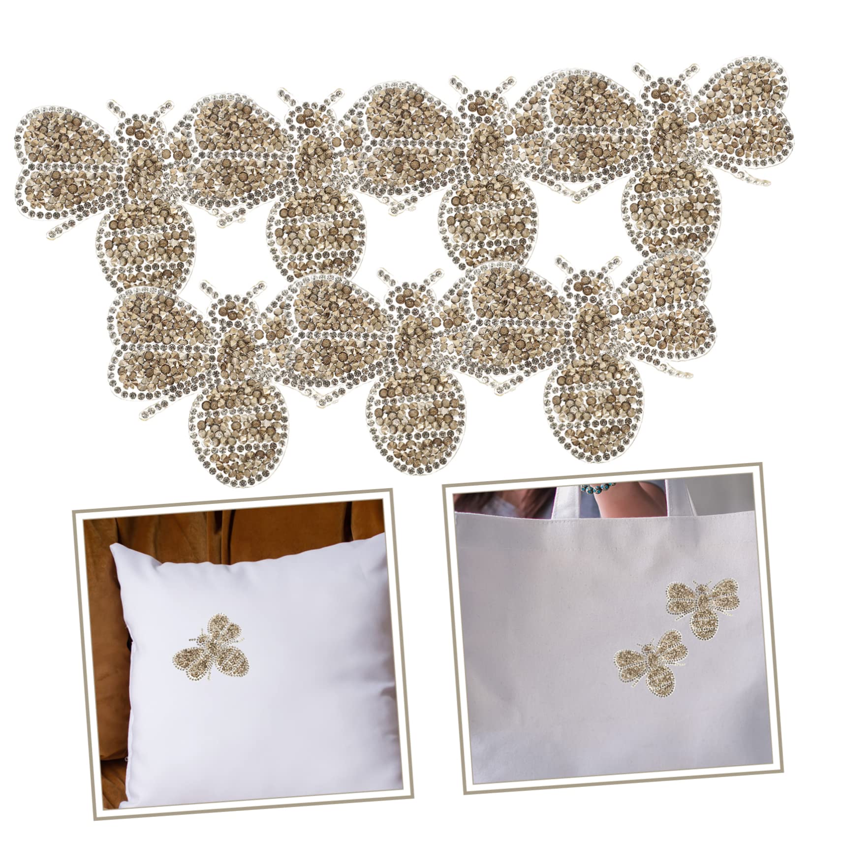 NUOBESTY 30pezzi Toppe Decorative Sostituibili Per Abbigliamento e Cappelli Patches Compatti Resistenti Per Jeans Giacche e Borse Design Ape Facili Da Applicare
