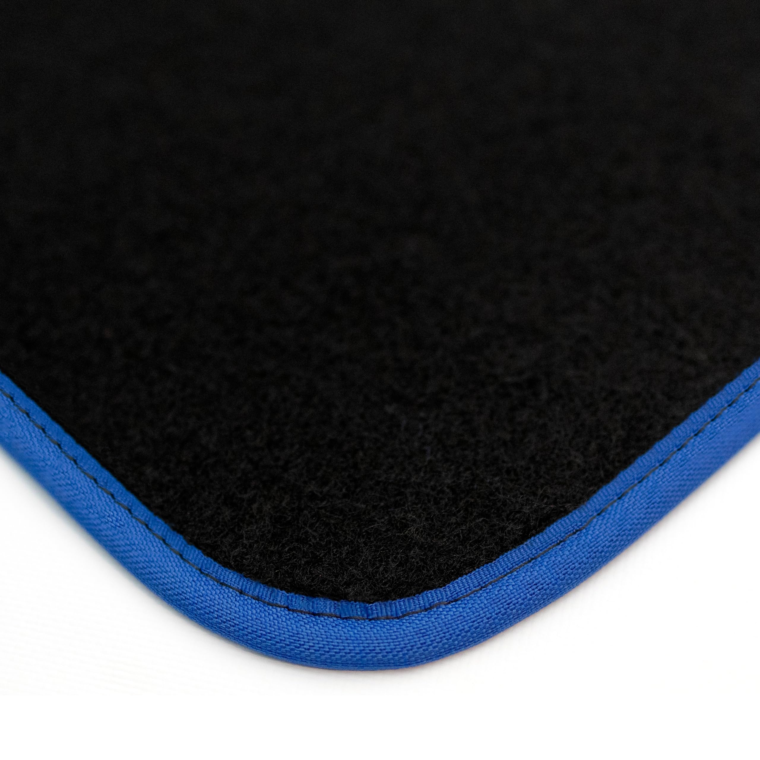 Kit Tappetini Auto compatibili con Lancia Fulvia berlina 1963-1968 | Set Tappeti in Moquette, Tappeto auto su misura, bordo blu