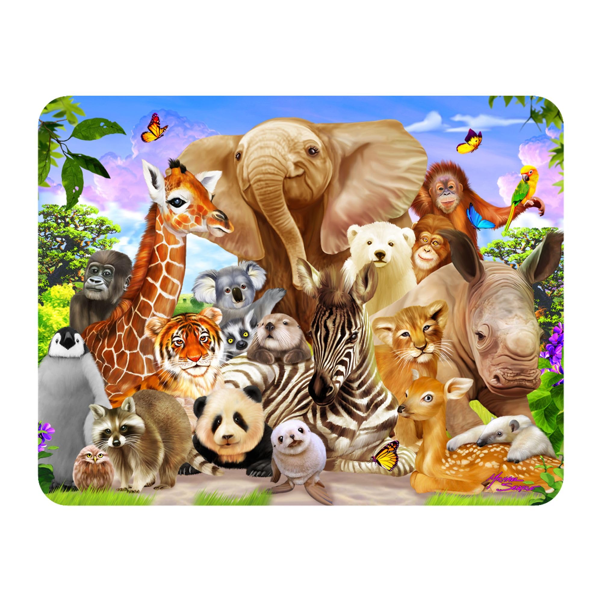 Magnet - Wild Smile from Deluxebase. Lenticular 3D Safari Fridge Magnet. Magnetic Decor for Kids and Adults with Artwork Licensed from Renowned Artist, David Penfound