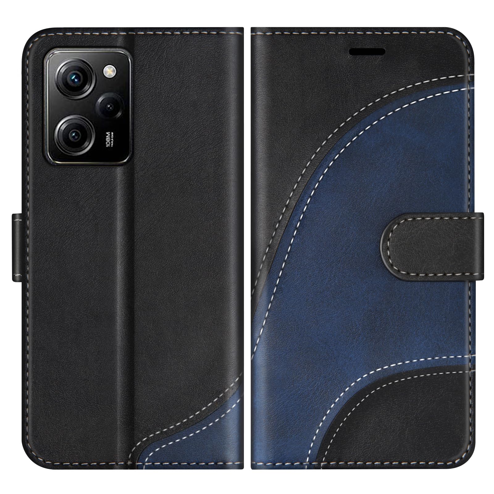 BoxTii Cover per Xiaomi Poco X5 PRO 5G / Redmi Note 12 PRO 5G, Custodia in PU Pelle Portafoglio, Magnetica Cover a Libro con Slot per Schede per Xiaomi Poco X5 PRO