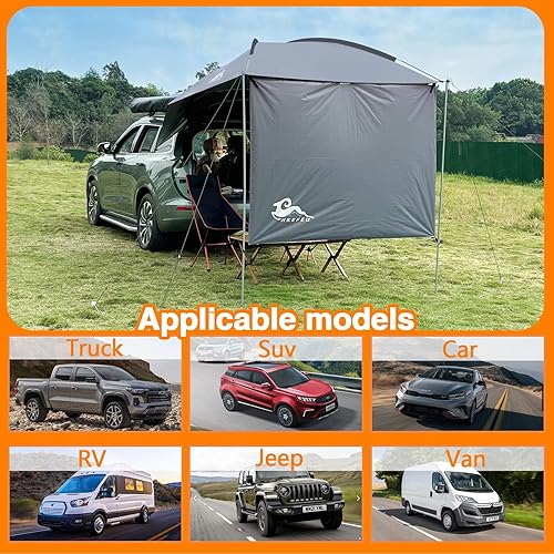 Miniatura 3 de Tienda de campaña para toldo para puerta trasera SUV con bolsa de almacenamiento impermeable portátil, tienda de campaña con portón trasero, toldo