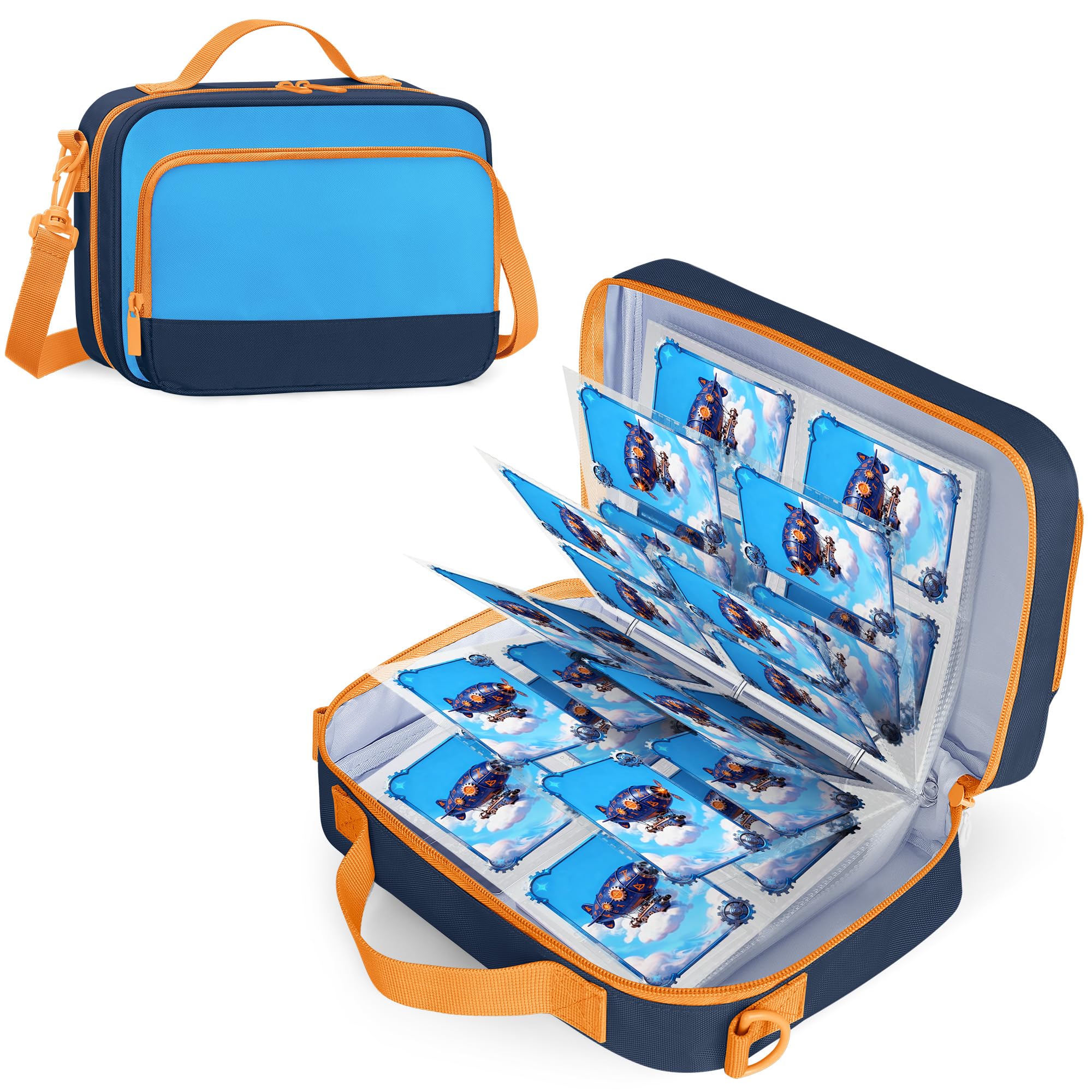 LoDrid Card Binder Compatible with Yoto Card, 4 Pocket 409 Cards Holder Album with 50 Removable Sleeves