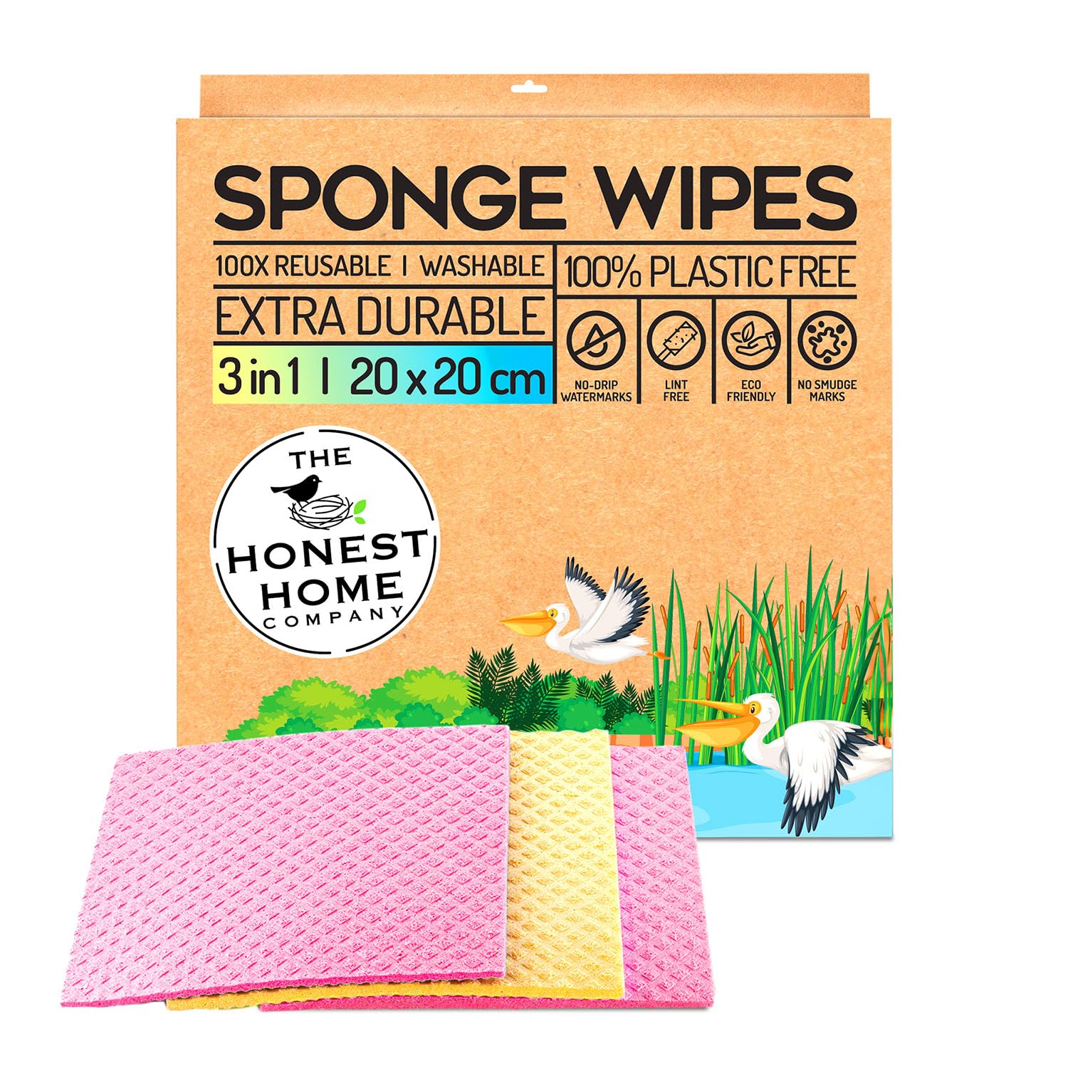 See full amazon price history chart for The Honest Home Co. | Sponge Wipes for Kitchen | Large Size | 3 Pieces - Multicolour | 100X Reusable | Lint - Free | Biodegradable The Honest Home Co. | Sponge Wipes for Kitchen | Large Size | 3 Pieces - Multicolour | 100X Reusable | Lint - Free | Biodegradable (B096MXN1LY) Amazon Price History, Amazon Price Tracker