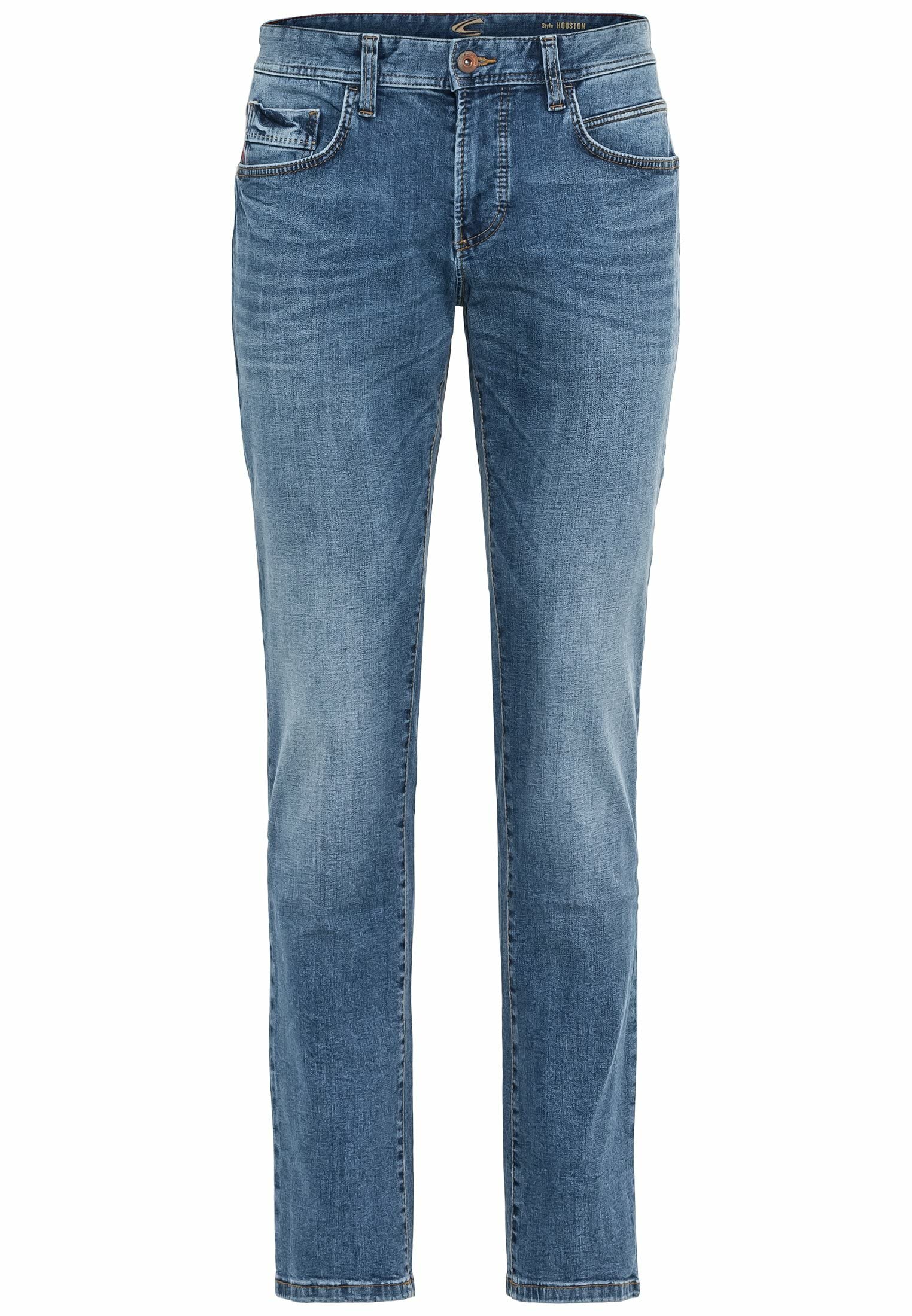 camel active Herren Regular Fit 5-Pocket Jeans aus Baumwolle Hellblau