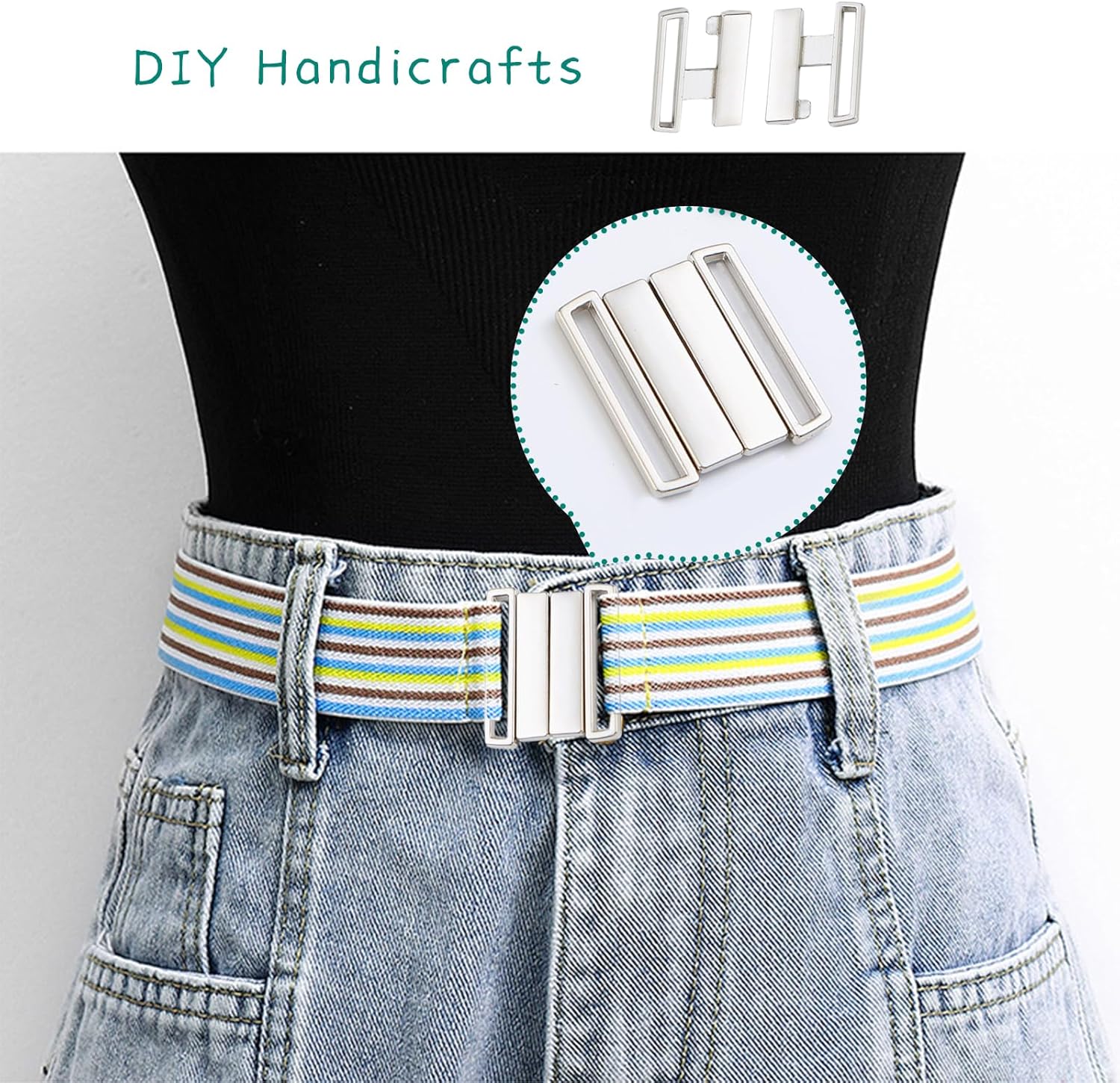 10 Pairs Bikini Clasp, Alloy Bra Buckle, Bra/Bikini Hook Closure, Bra Clasp Replacement Part, Front Closure Hook & Clasp Fasteners for Lingerie Sewing Bra Swimwear Clip Making - Image 6