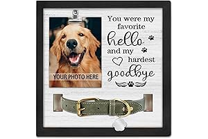 Pet Memorial Frame with Collar Holder: Cherish Your Dog's Memory