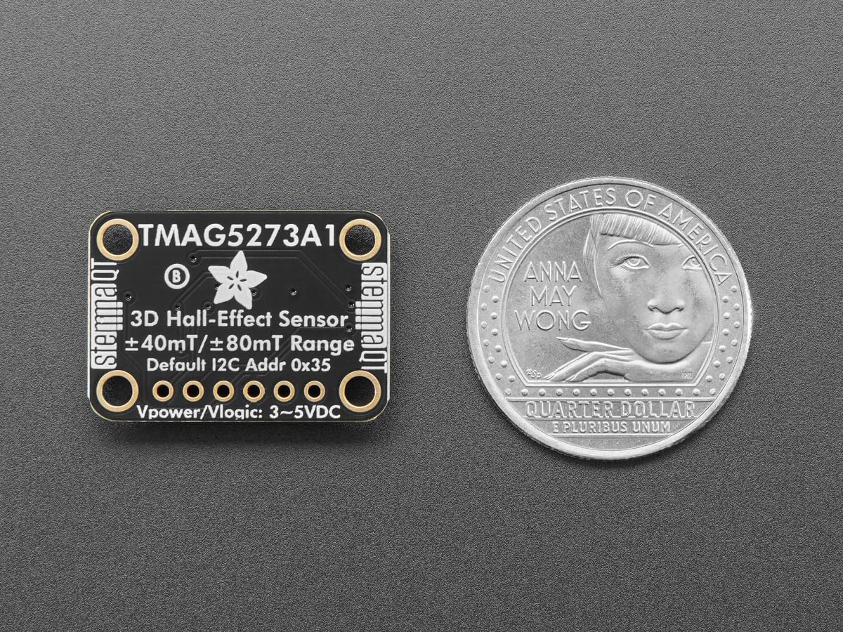 Adafruit TMAG5273 (A1) 3D-Hall-Effekt-Magnetometer Breakout-Board – ±40 mT, ±80 mT – STEMMA QT, 6489