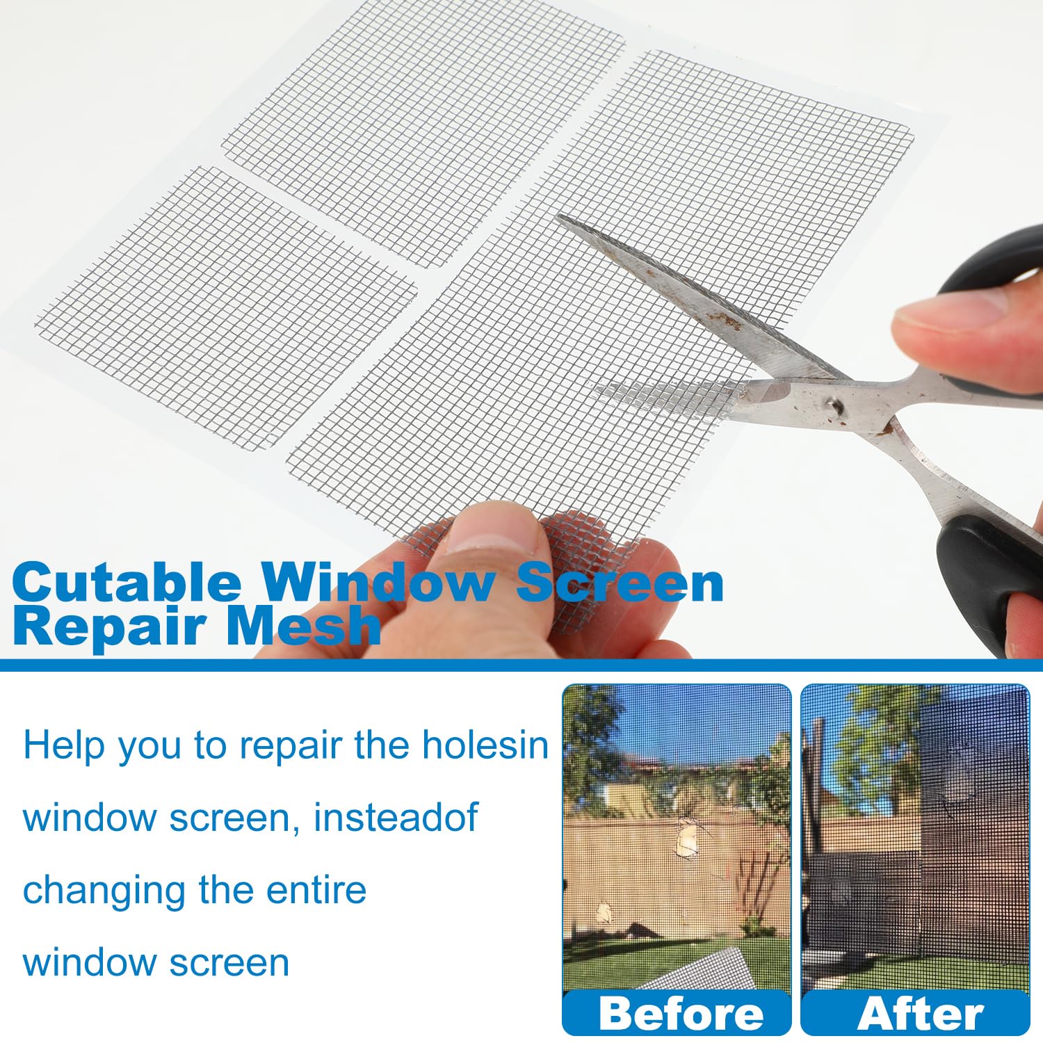 Kit Riparazione Zanzariere 30 Pezzi - Nastro Adesivo Invisibile, Toppe Per Fori E Strappi - Foto 13