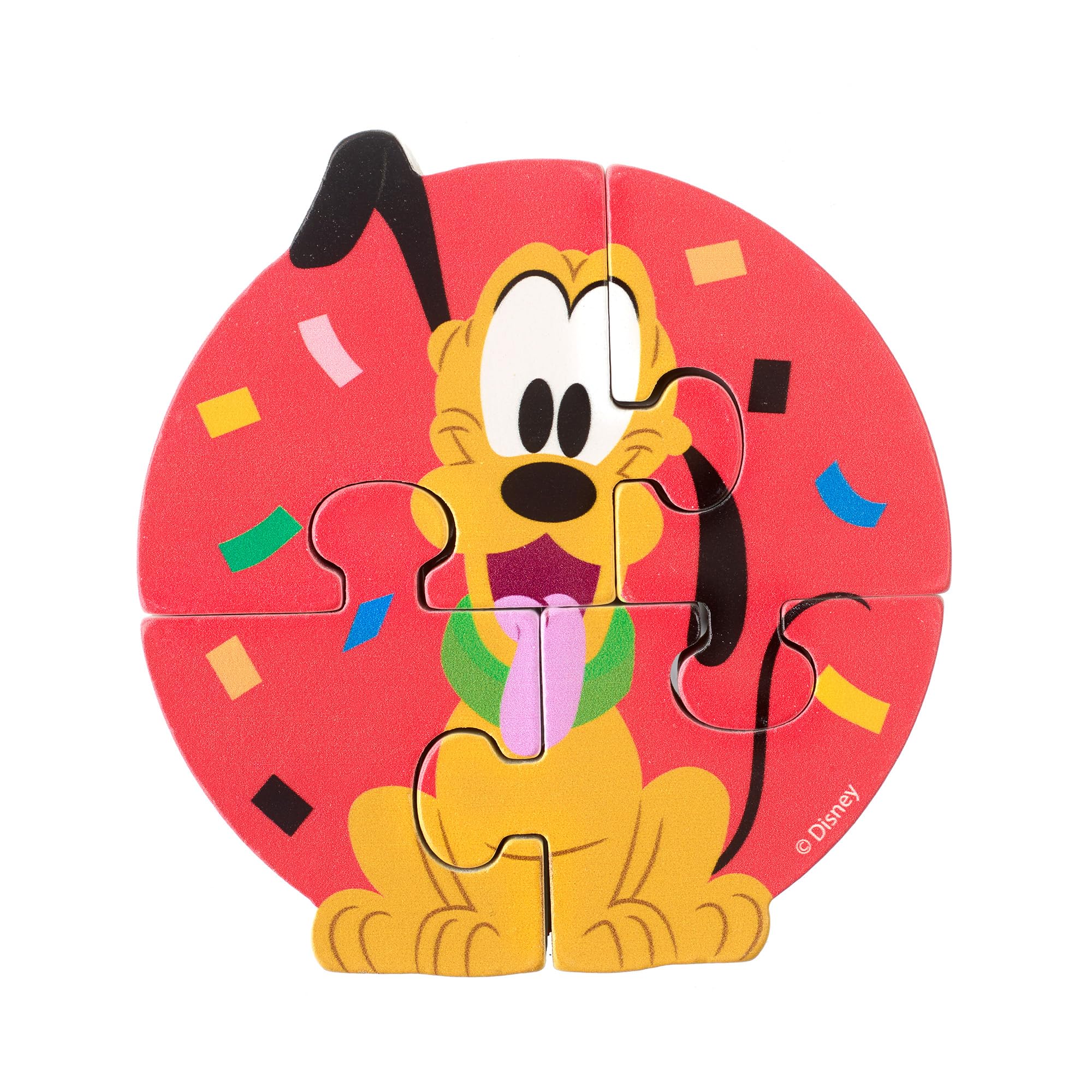 Disney 100th Anniversary Pluto Mini Wooden Puzzles, My First Puzzles, Jigsaw Puzzle Games, Montessori Educational Toys For 1 Year Old + Toddler - Official Licensed Disney Gifts by Orange Tree Toys