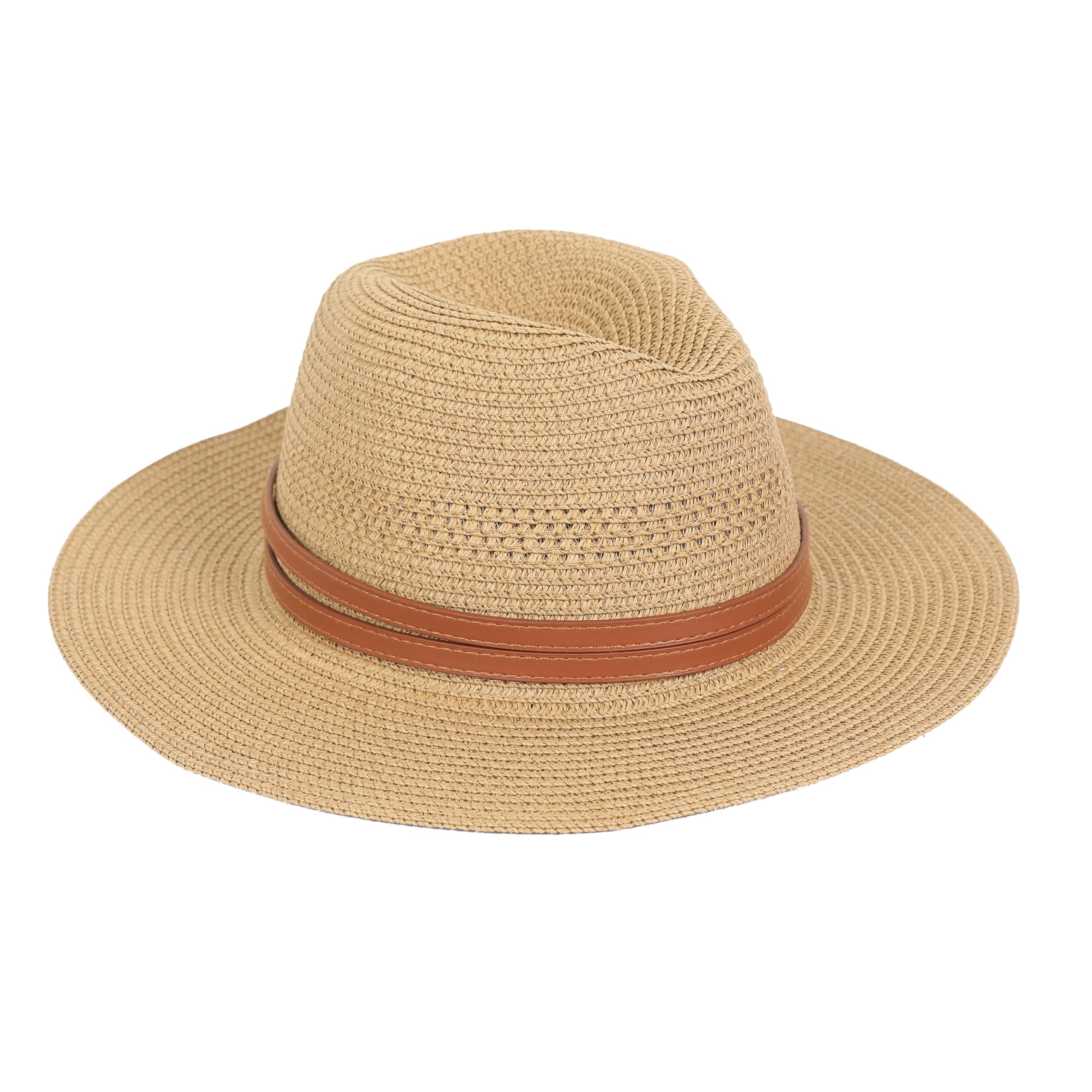 FabSeasons Men's Straw Panama Hat - Beach Sun Protection Cap Brown, Free Size 3