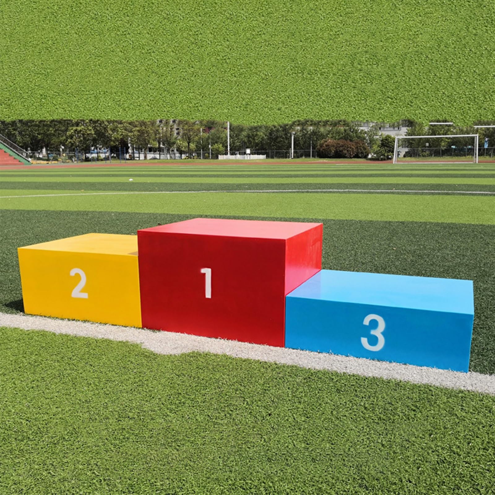 DUANHOZ Stackable Winners Podium for Sports Events, Durable Wood 1-2-3 Victory Stand for School Competitions, Load Capacity 660lbs