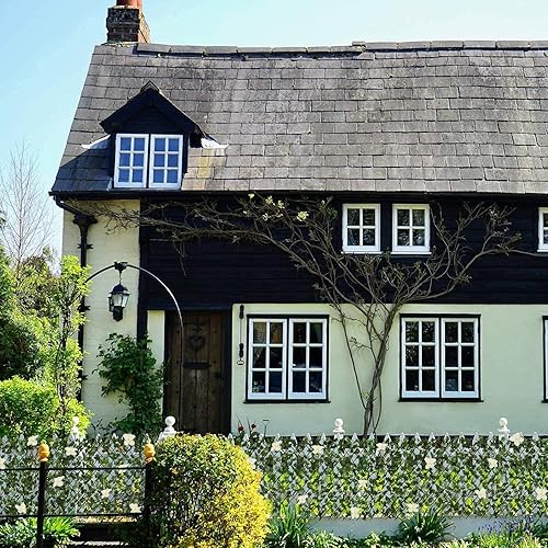 Miniatura 7 de JOYSFIT Valla de hiedra sintética expandible, decoración de pantalla de privacidad artificial para pared al aire libre, balcón y patio, hojas de una