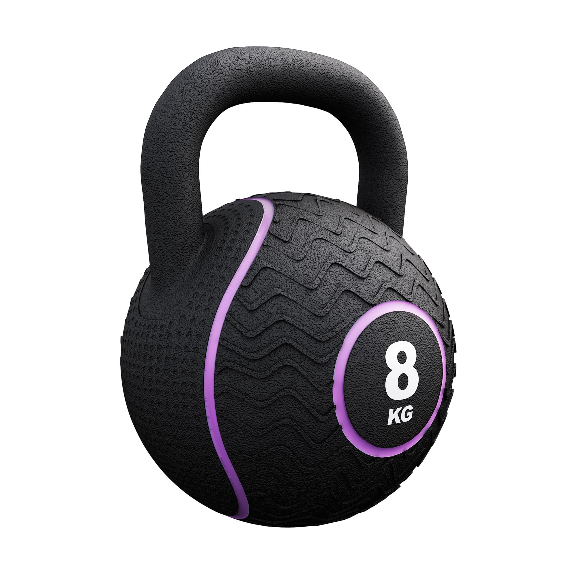 GORILLA SPORTS® Kettlebell Gummi | Eisensandkern & Gummiummantelung | Ergonomischer Griff | 4 kg bis 20 kg | Kraft- und Functional-Training
