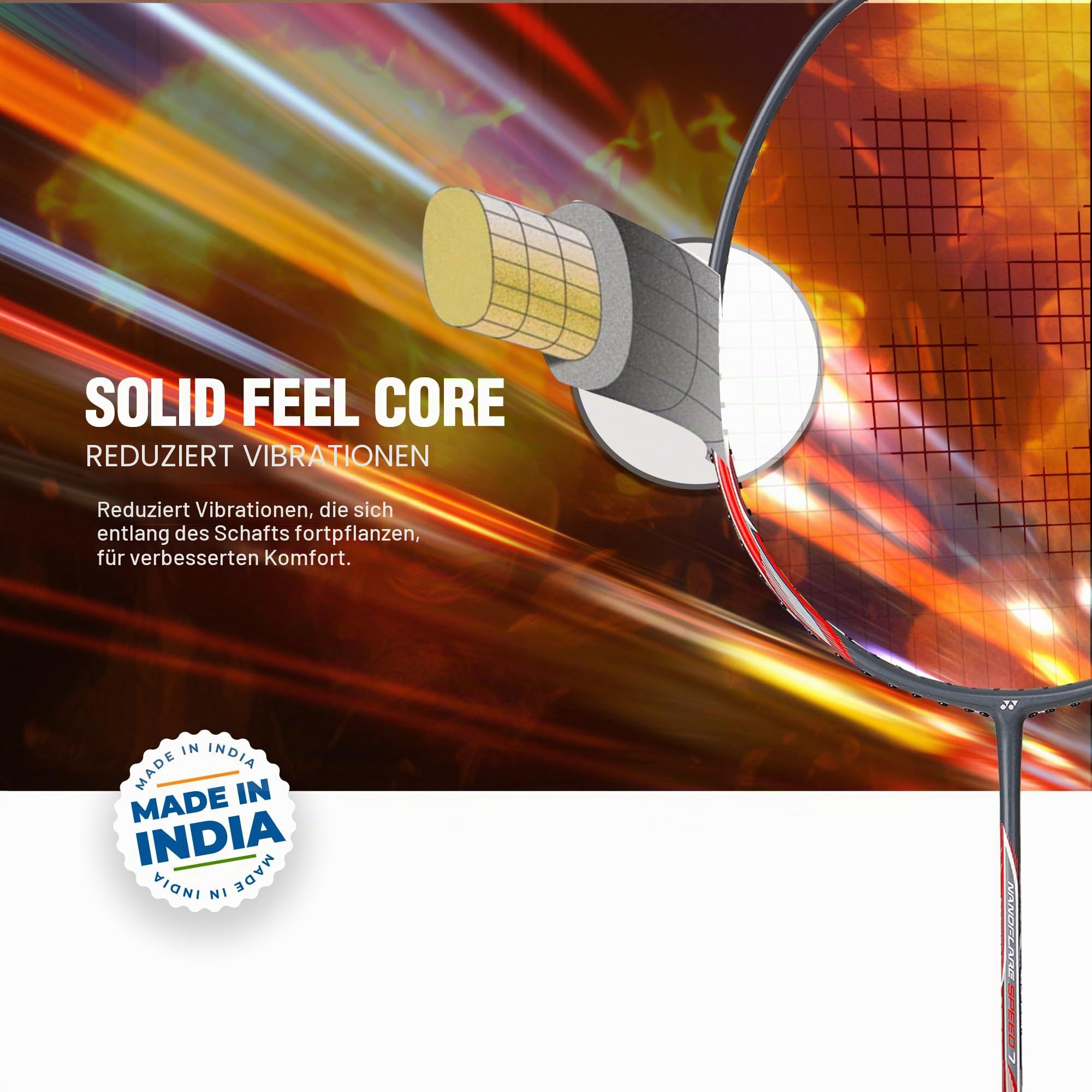YONEX Badmintonschläger Nanoflare Speed 7 Aura RED G4 4U