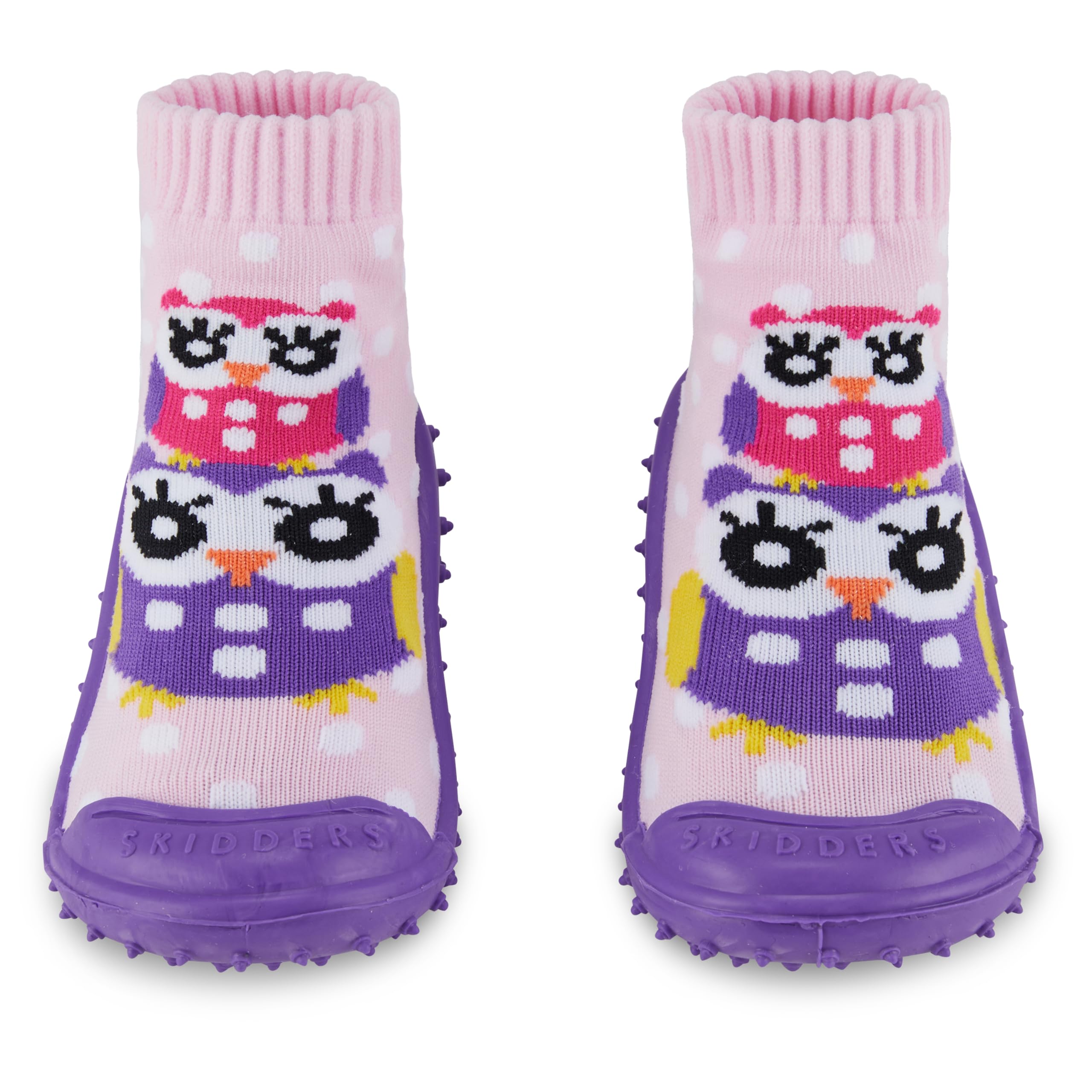 Baby Girls Slippers - Baby First Walking Non Skid Slipper Socks - Premium & Comfortable Toddler House Slippers, Kids Essentials - Owl - 24 Months Infant