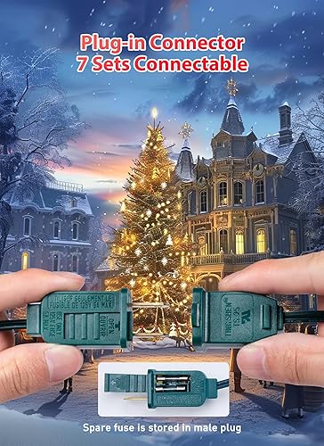 Miniatura 9 de Cadena de luces LED de Navidad C7 E12 de 25 pies comerciales utilizada con 25 bombillas de fresa brillantes reemplazables regulables rectificadas e