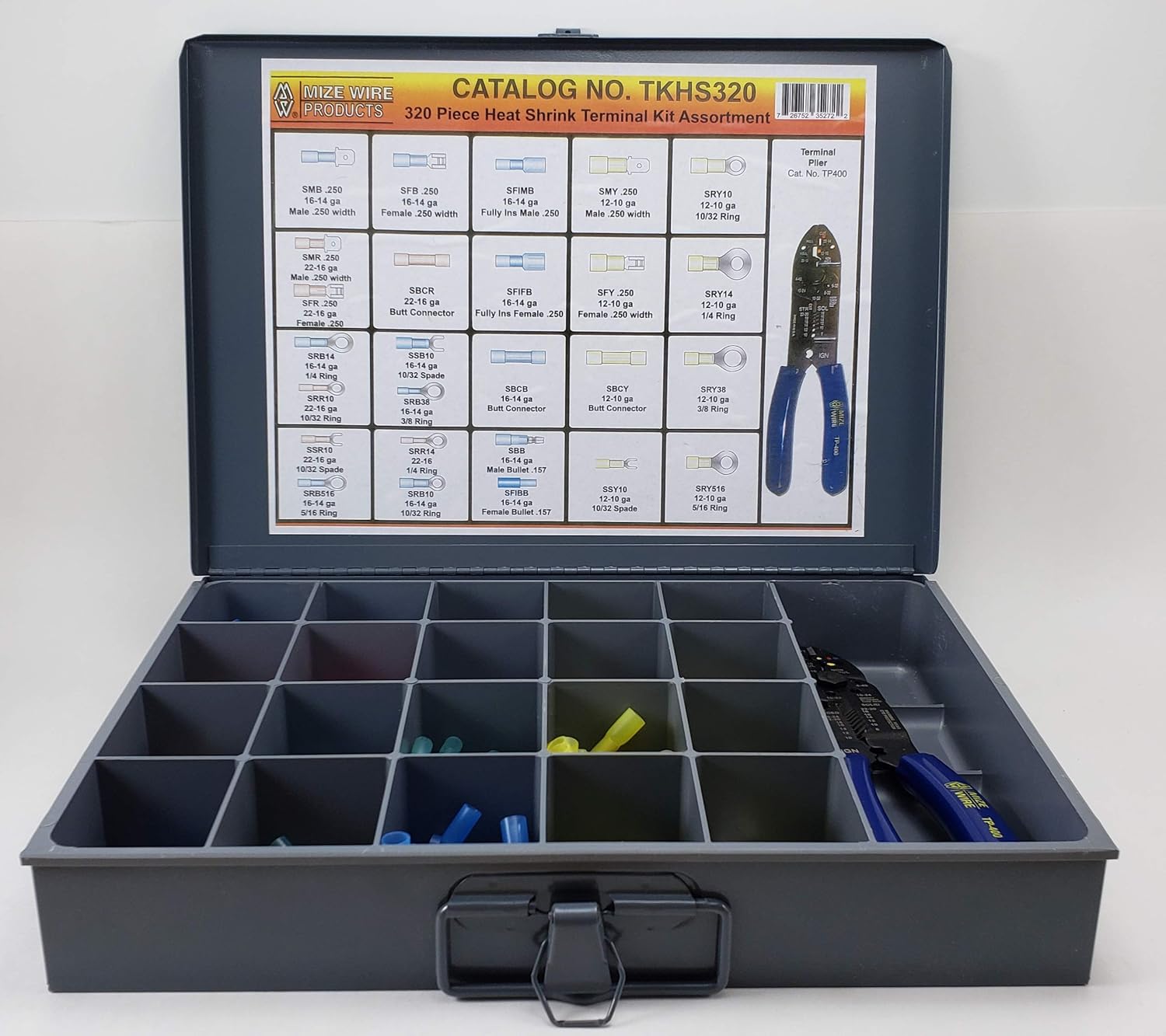 Mize Wire 320 Pc Master Heat Shrink Terminal Kit, TKHS320