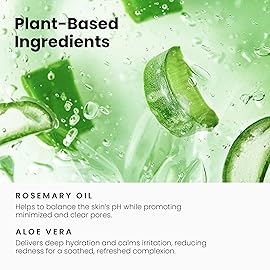 Glycolic Acid Toner for Face - 8% Facial Toning Solution - Hydrating, Anti-Aging, Exfoliates Skin with AHA, Aloe Vera, & Rosemary Extract for Women & Men - 8 Fl Oz