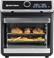 Vista 2 de West Bend Air Fryer Oven 15-Quart Capacity with Digital Controls Easy-View Door and 16 Cooking Presets, Includes Eight Cooking Accessories