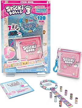 Sticki Rolls Sticki Book S3, Wearable Shareable Sticker Bracelets