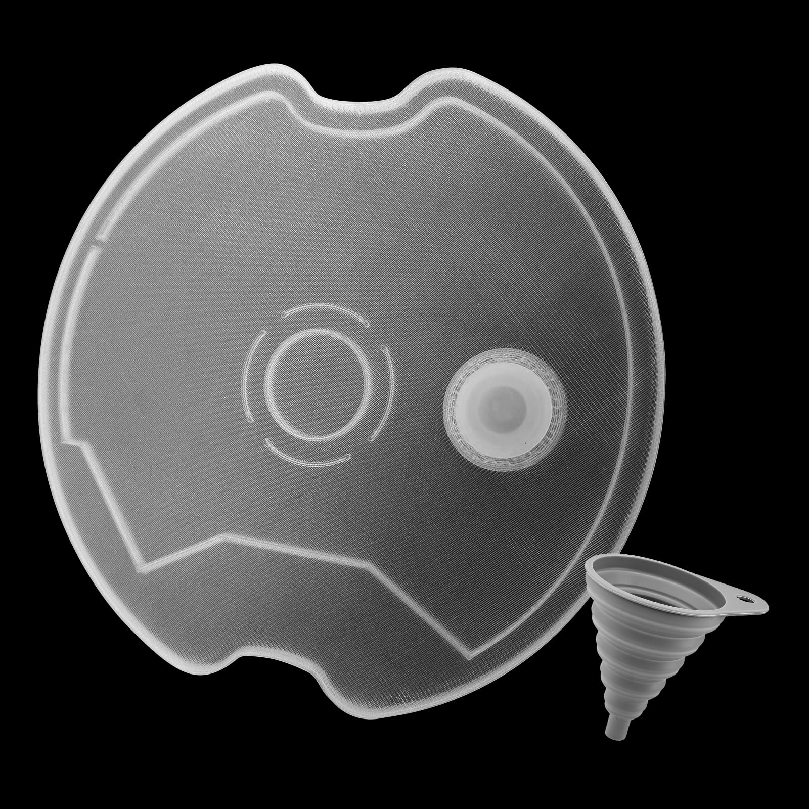 Couvercle de rechange, pour lave-vaisselle Miele Powerdisk, avec bouchon en silicone et entonnoir