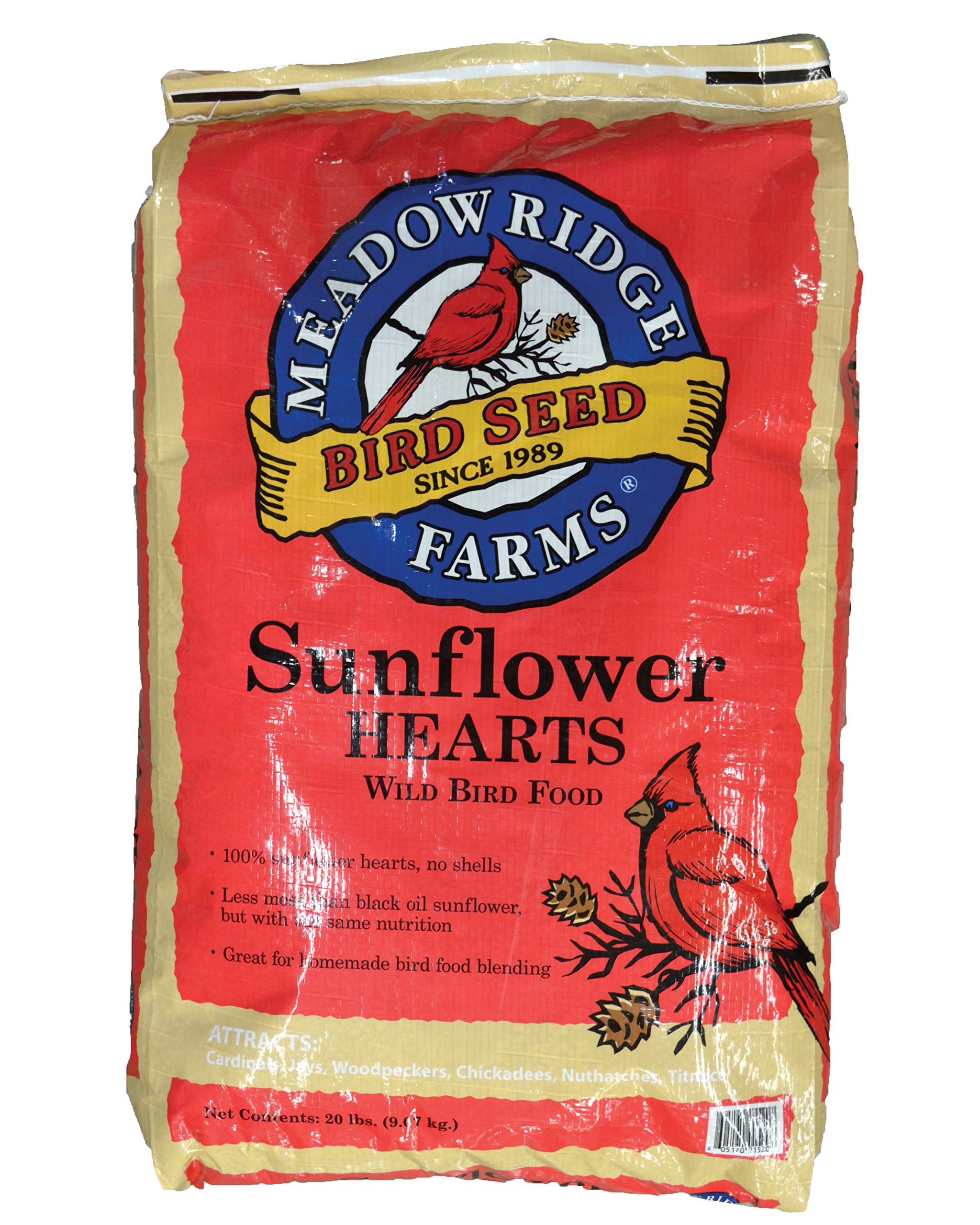 Sunflower Hearts Wild Bird Seed, 20-Pound Bag