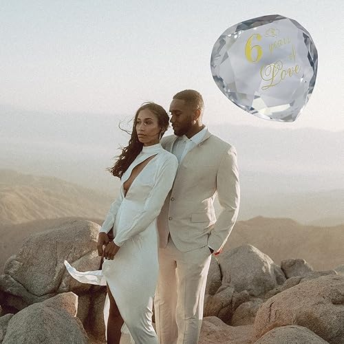 Miniatura 6 de Regalos de cristal de 6 aniversario para marido, esposa, novio o novia, lindos regalos románticos para el 6 aniversario de boda, día de San