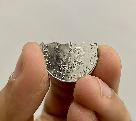 Close Up Magic Bitten and Restored Bite Out Coin Magic Trick 10p