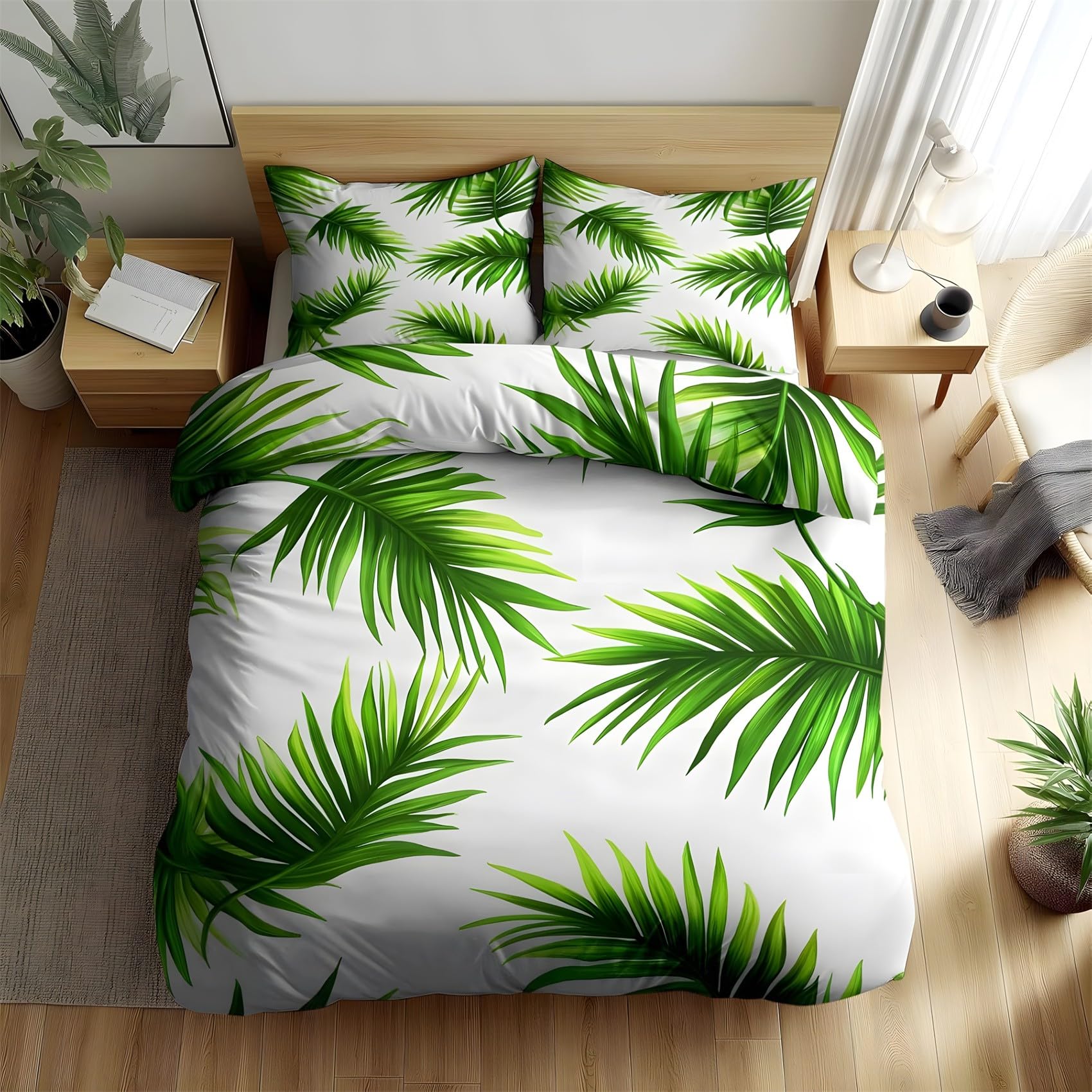 Housse de Couette 240x260 sans Repassage avec Zip pour Enfiler Facilement