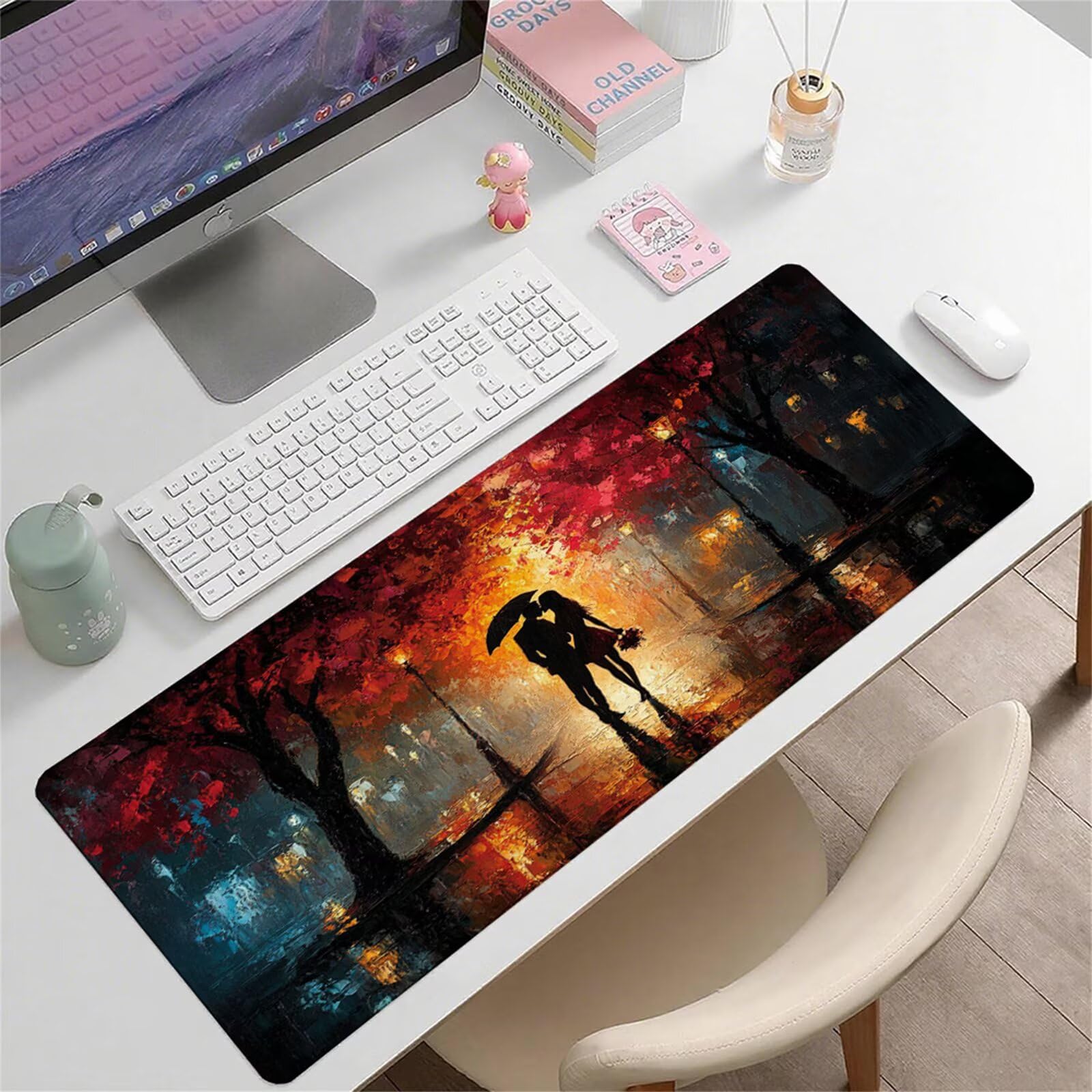 Czarna podkładka pod mysz XXL 1200 x 600 x 3 mm para pod ręką akcesoria biurowe antypoślizgowa gumowa podstawa i zszyte krawędzie podkładka pod mysz dla graczy do dekoracji biura dekoracyjnego