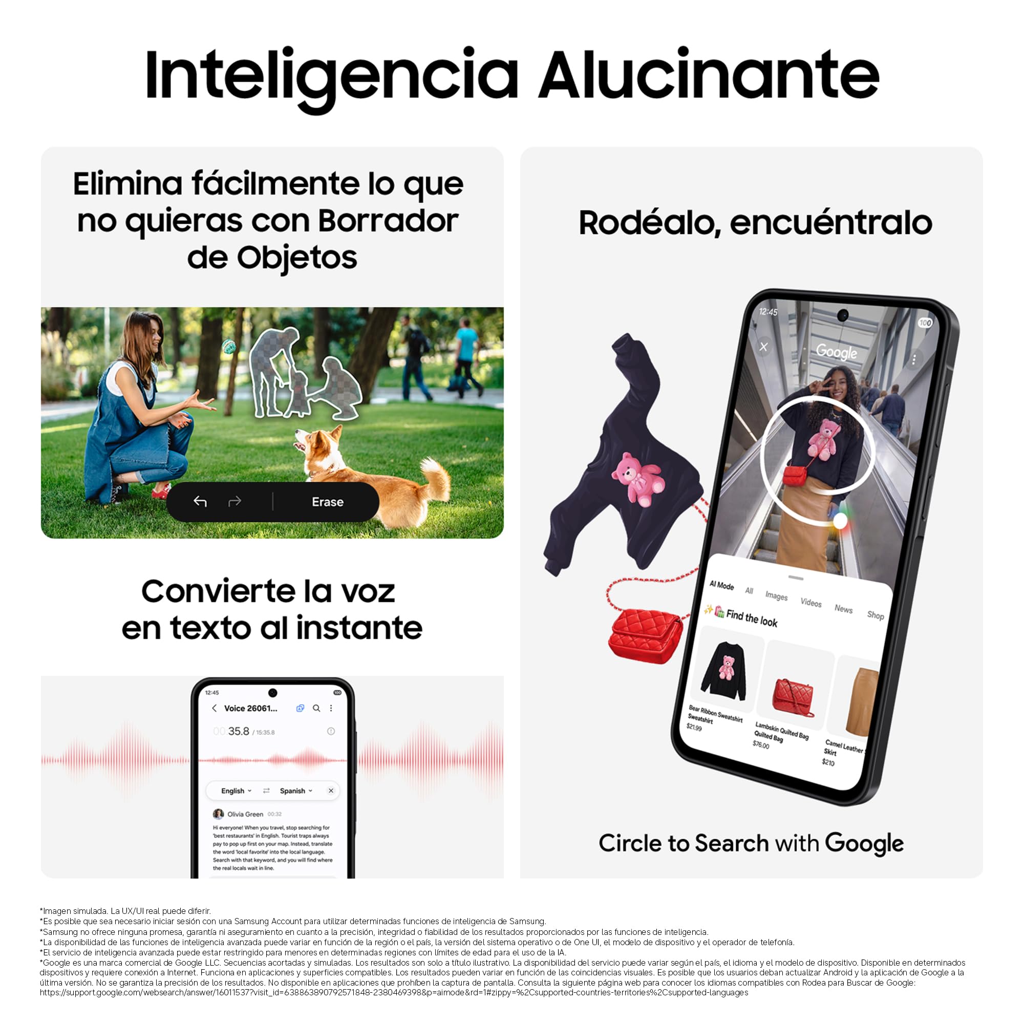 Samsung Galaxy A27 5G 128GB Teléfono Móvi con IA, Azul, Garantía 3+1 Años | Circle to Search, Borrador de objetos, Transcripción de voz, 3 Cámaras, IP64, Batería 5000 mAh, 6x OS upgrades