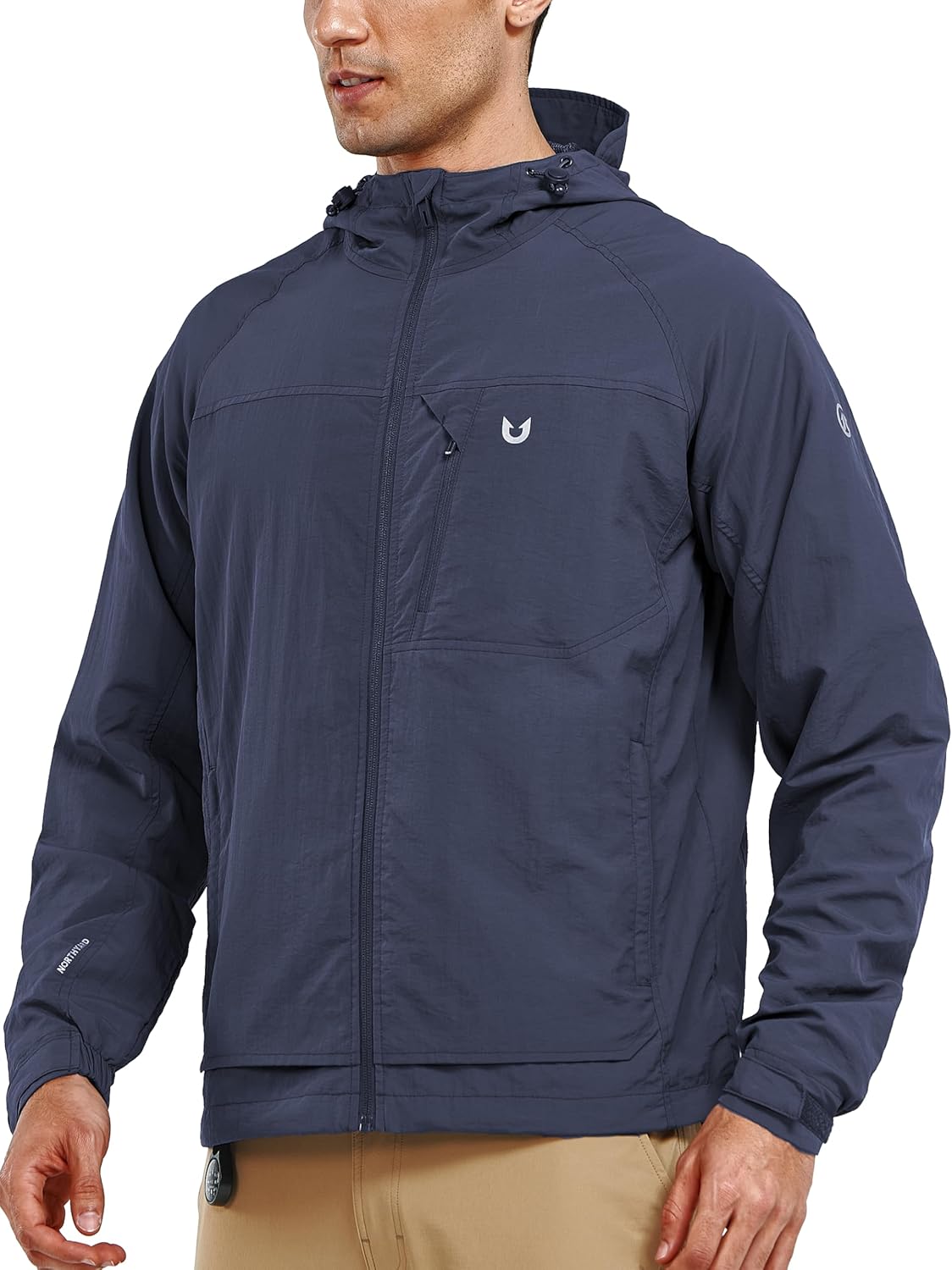 NORTHYARD Men's Windbreaker Jacket Lightweight Hooded Windproof Jackets with Zipper Pockets Hiking Outdoor Water Resistant