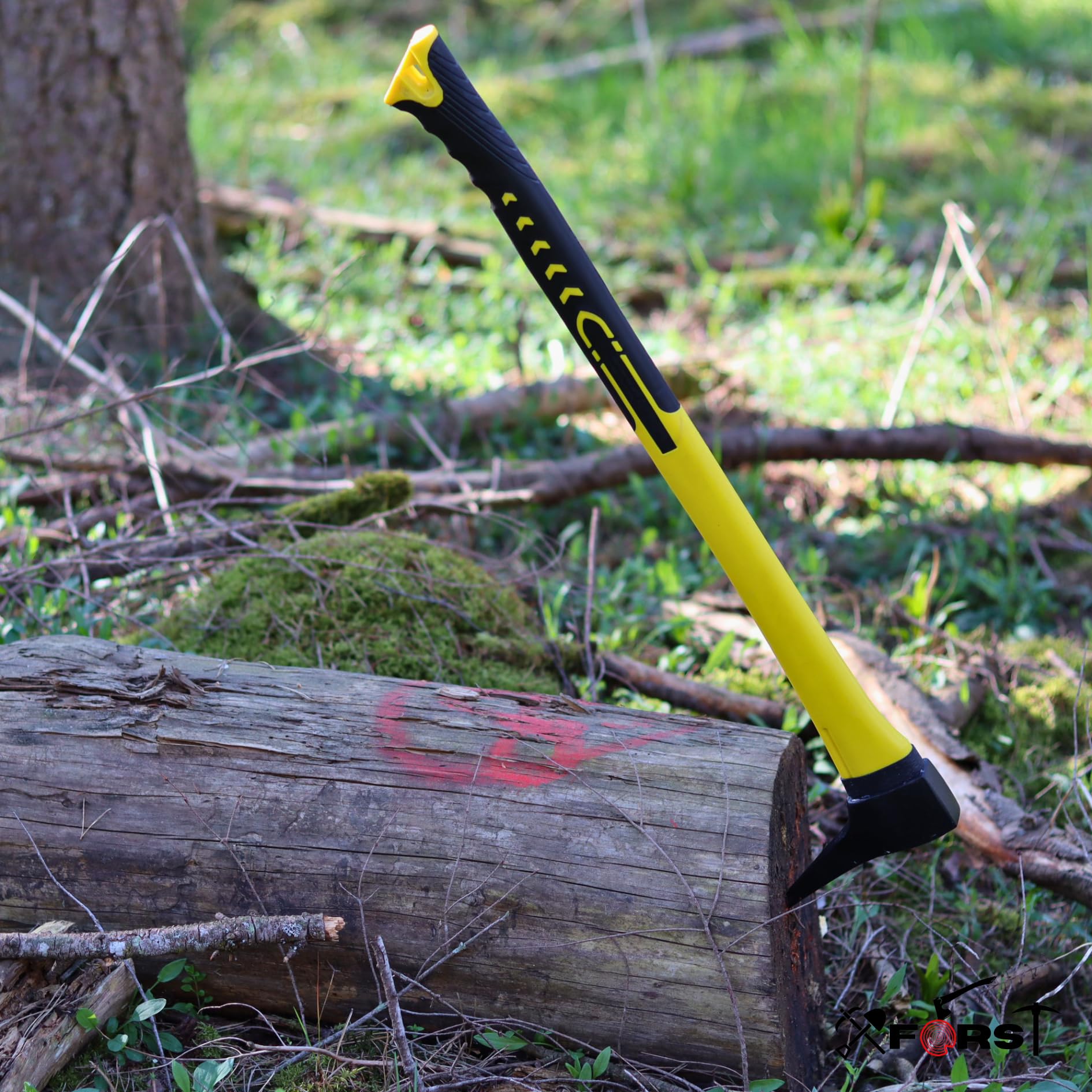 Xforst Sappie Forst 70 cm – Profi-Handsappie Sapie mit Fiberglasstiel & gehärteter Stahlklinge | Forstwerkzeug zum Wenden, Heben, Tragen von Holz & Brennholz | Fällheber, Stammwender P55FL