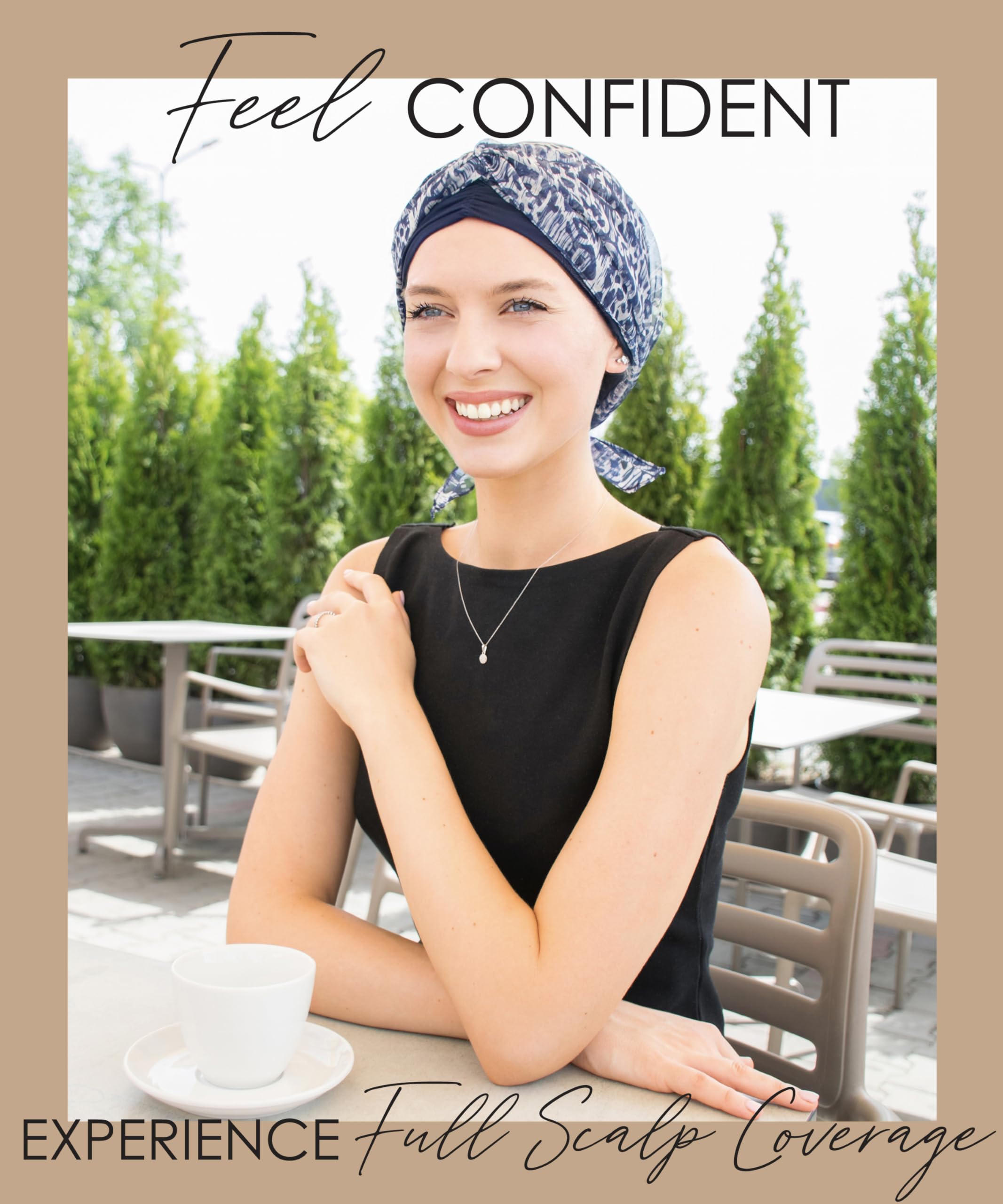 CAPLORD Summer Head Scarf for Women Skull Cap Chemo Patients Headwear Cancer Hair Loss Scarf Headwrap Cover Hat Turban Covering Wrap Pre-Tied for Chemotherapy