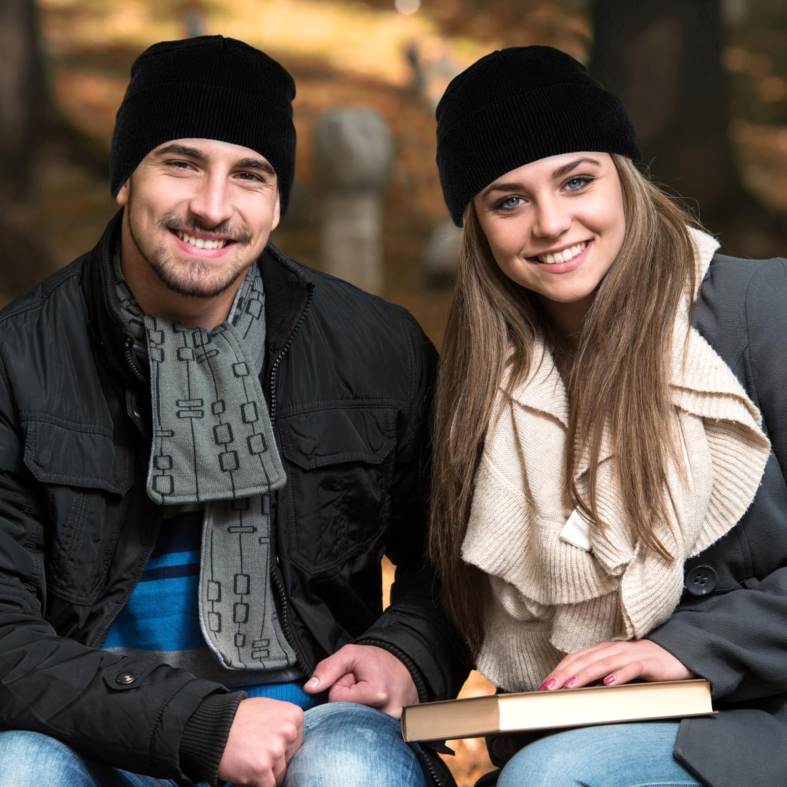 COMNICO dzianinowa czapka, 1 szt. Zimowe czapki unisex miękka lekka wiatroszczelna czapka z daszkiem rybaka ciepła ciasna czapka czapka na głowę z daszkiem do kompresji dla mężczyzn kobiet czarna