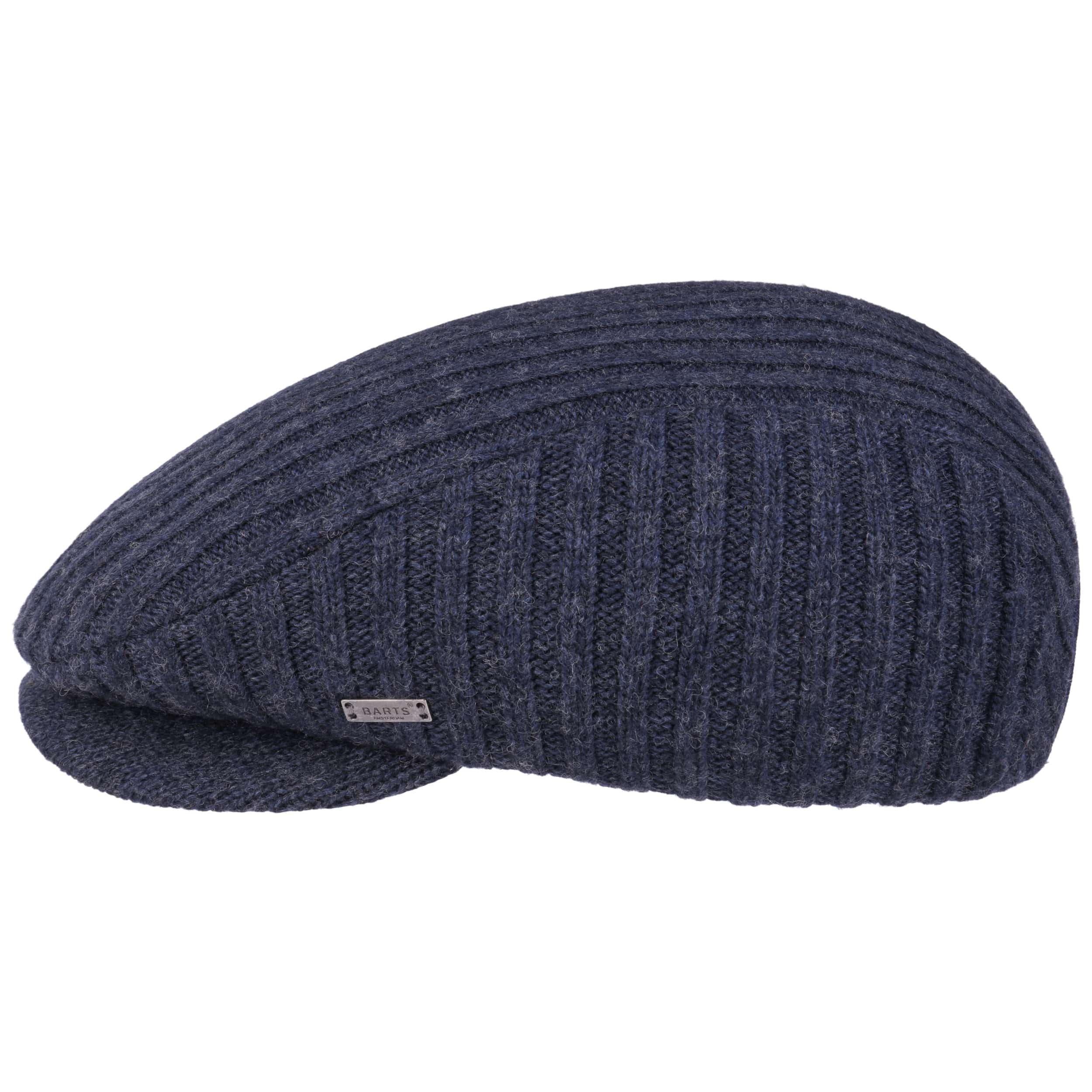 Barts Alvadey Knit Flat Cap Men - Ivy hat with Peak, Lining, Lining Autumn-Winter Winter - One Size Navy