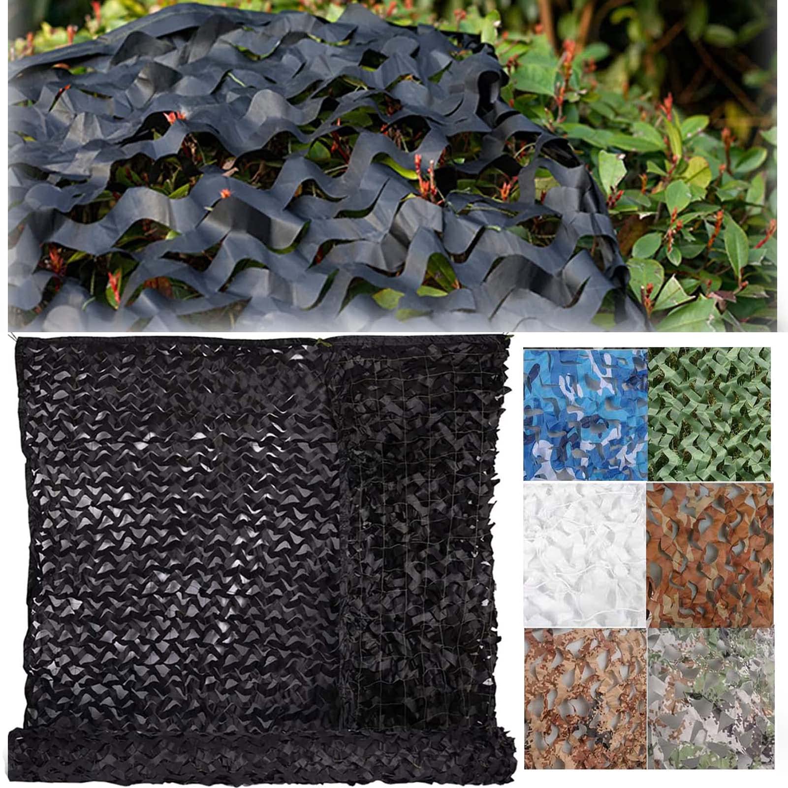 Dgsfes Black Outdoor Camouflage Netting, Military Camo Net,Woodland Netting,Camouflage Netting Kids,For Camping Hunting Shooting Blind Watching Hide Party Decorations,3X3m/9.84X9.84ft