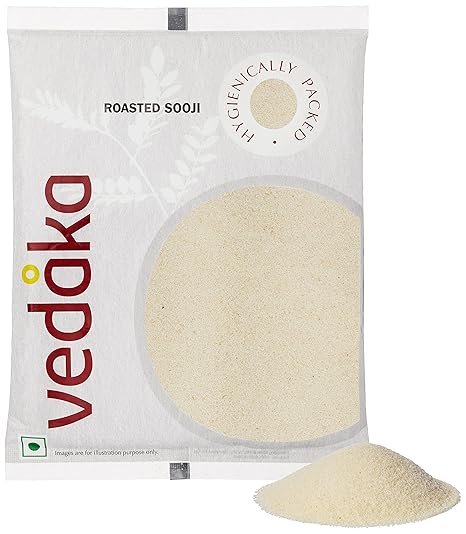 Amazon Brand - VEDAKA Roasted Semolina (Suji), 500 g
