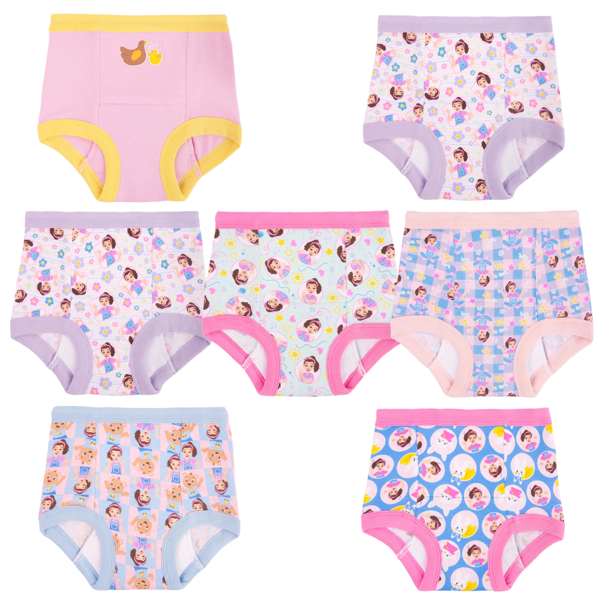 Ms. Rachel unisex-baby Exclusive 7-pack Potty Training Pants With Stickers and Success Tracking Chart 2t-4t