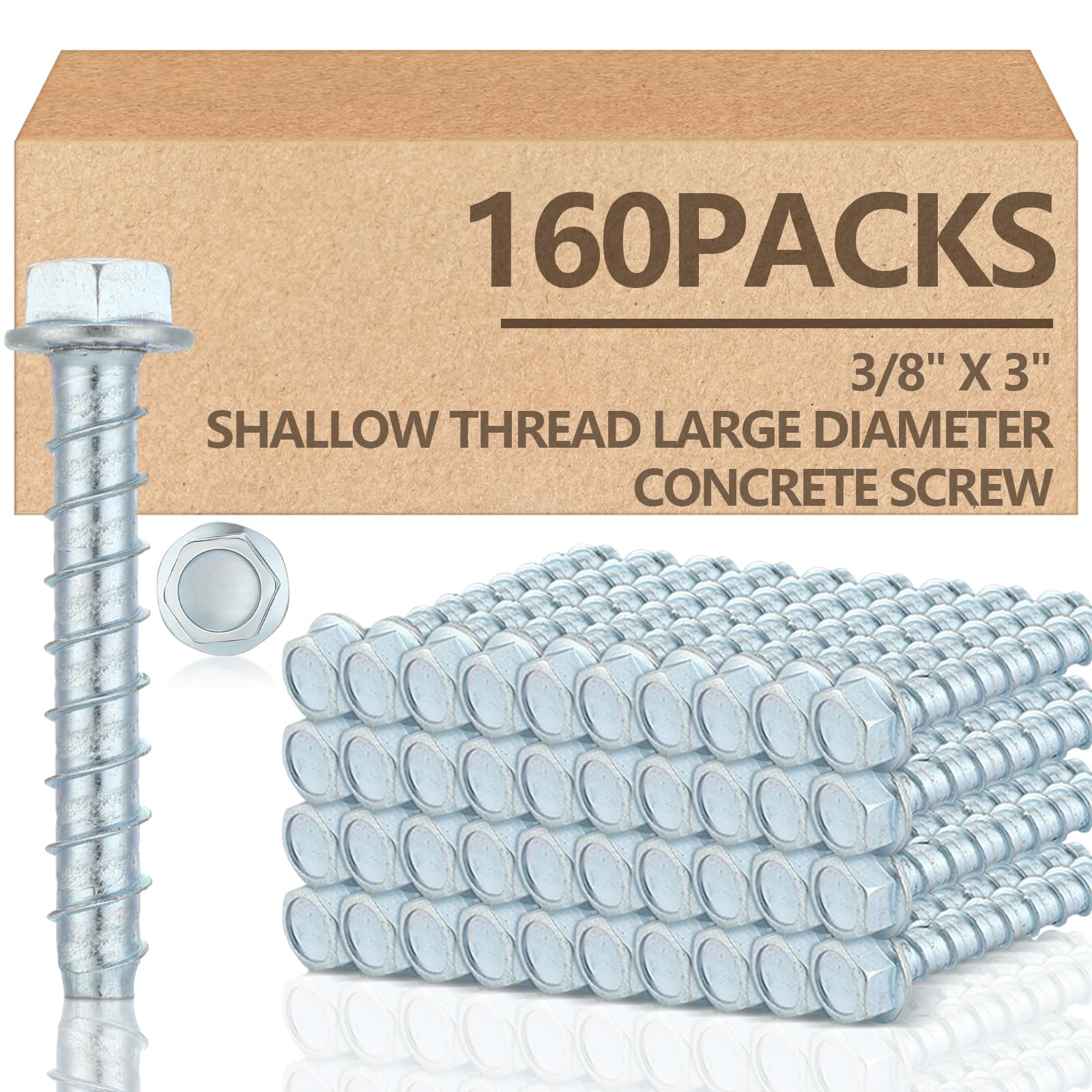 Concrete Anchors & Screws - 50 Pack -30 Concrete Anchors & Screws - 50 Pack -30