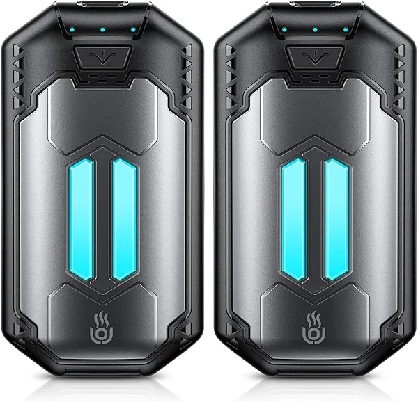6000mAh OUTJUT Hand Warmers Rechargeable 2 Pack Electronic Hand Warmers Portable 20Hrs USB Suitable Hunting Accessories Portable Hands Heater for Camping Hunting Gifts for Women Man(Gray)