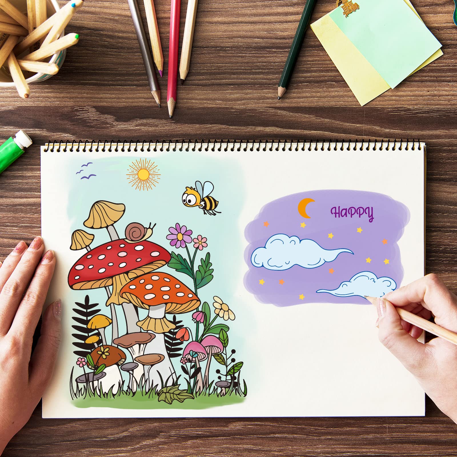 GLOBLELAND Tampons Transparents Drôle Abeille Pour Scrapbooking Tampons Transparents Cartoon Bee Tampons En Silicone Bee Happy Pour La Fabrication De Cartes DIY Embossing Journaling