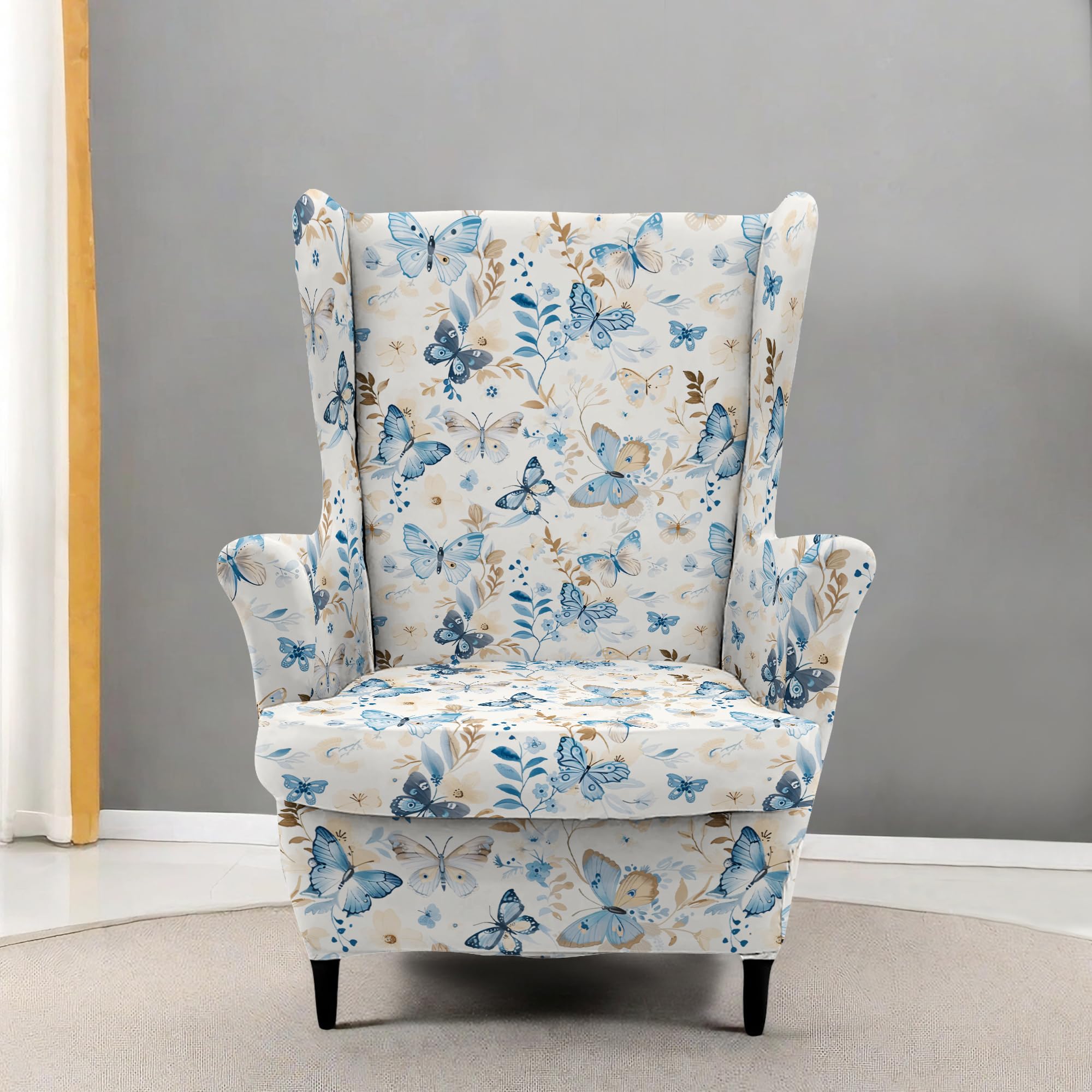 Dayiyang Elastic Bands Armchair Slipcovers - Cute Couch Cover with Cushion & Cushion Cover, Sofa Slipcover Polyester Couch Cover for Stylish