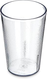 55268107 Stackable ShatterResistant Plastic Tumbler, 8 oz., Clear (Pack of 6)