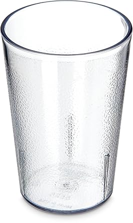 Carlisle FoodService Products 55268107 Stackable ShatterResistant Plastic Tumbler, 8 oz., Clear Pack of 6