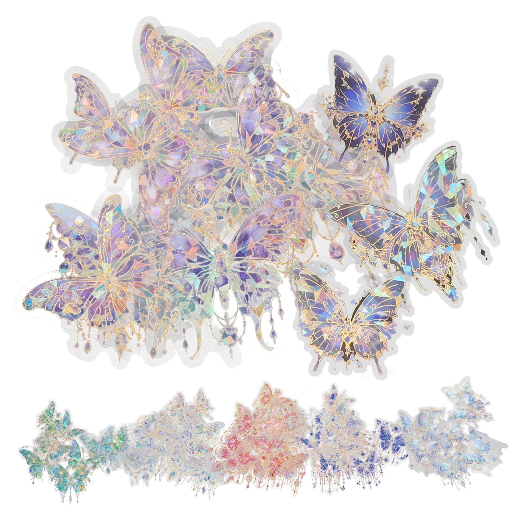 jojofuny 3 Ensembles Autocollants Holographiques Pour Scrapbook Matériel De Décoration Diy Avec Variés Pour Journaux Projets Créatifs Mixte 120 Pièces * 3